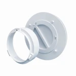 Adaptor do otworu w ścianie (2014) z końcówką okrągłą rury i z zaślepką 