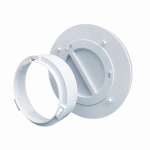 Adaptor do otworu w ścianie (2014) z końcówką okrągłą rury i z zaślepką 
